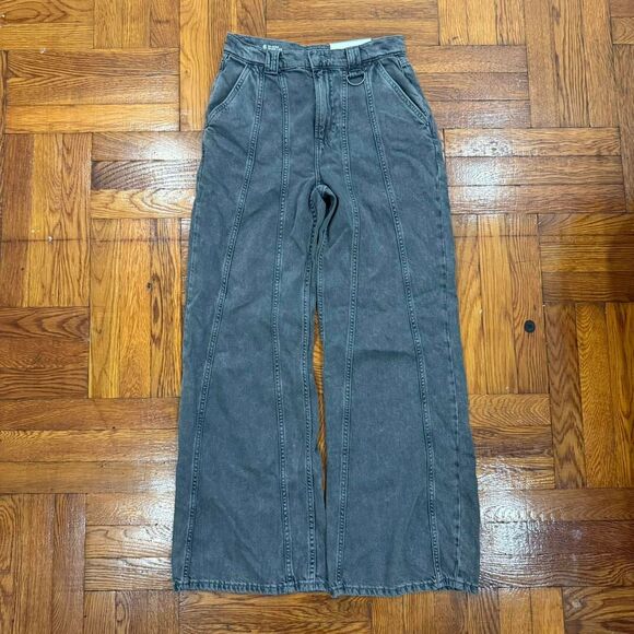 Arizona Jean Co Hi-Rise Wide Leg Grey Jeans Size 6 - Picture 1 of 8